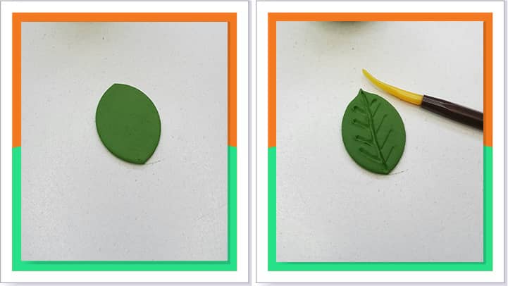 تزئین برگ فوندانت مینی کیک سیب تزئین برگ فوندانت مینی کیک سیب