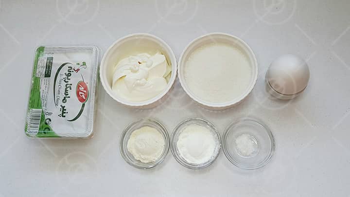 مواد لازم برای لایه پنیری چیزکیک برای مینی چیزکیک کاراملی مواد لازم برای لایه پنیری چیزکیک برای مینی چیزکیک کاراملی