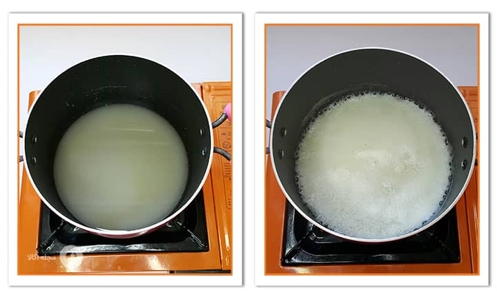 مخلوط شکر و آب یا شیر عسلی برای شربت باقلوا