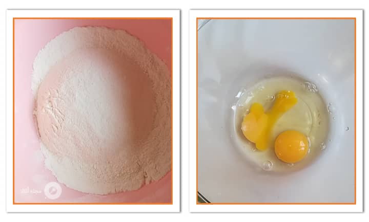 تخم مرغ و آرد در کاپ کیک موکا
