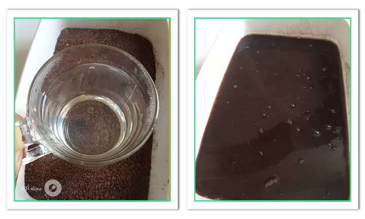 ریختن آب جوش روی مواد پودینگ هات چاکلت ریختن آب جوش روی مواد پودینگ هات چاکلت