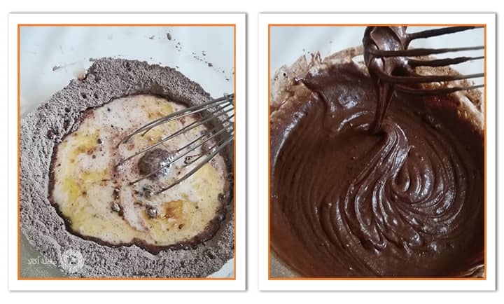 به دست آمدن مایع شکلاتی برای پودینگ هات چاکلت به دست آمدن مایع شکلاتی برای پودینگ هات چاکلت