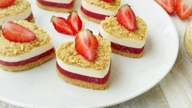 طرز تهیه چیزکیک ولنتاینی قلبی