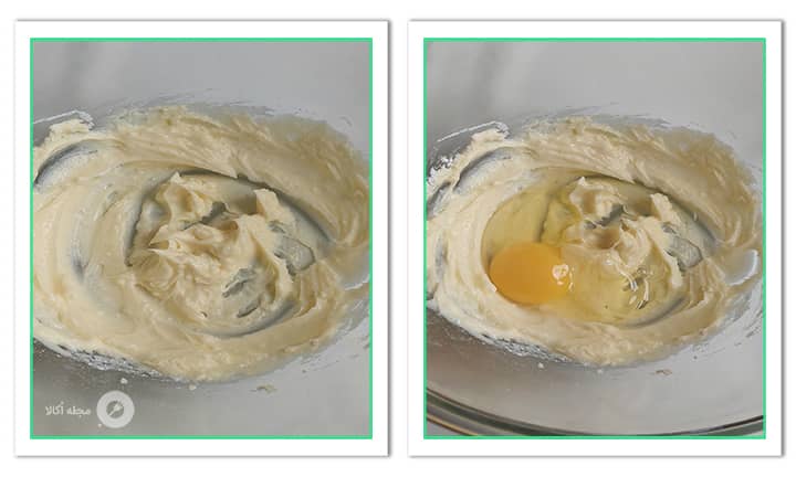 در شیرینی رزت شکلات و قهوه، تخم مرغ را به مواد اضافه کنید