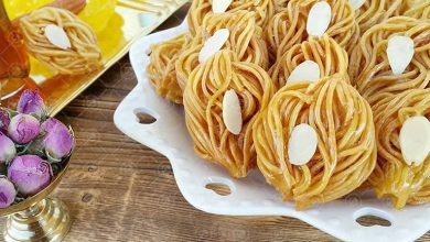 طرز تهیه شیرین شباکیه عربی( زولبیا فانوسی)؛ مخصوص ماه رمضان