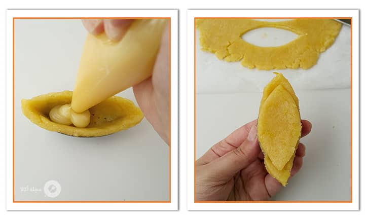 داخل خمیر مینی تارت را با کرمفیل پر کنید