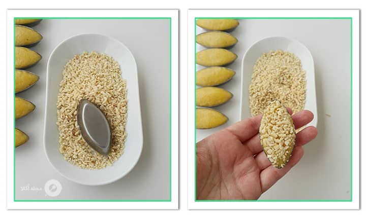 مینی تارت کرمدار خوشمزه با تزیین بادام