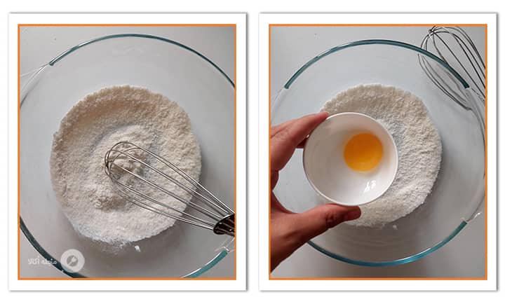تخم مرغ را به شکر و نشاسته ذرت اضافه کنید