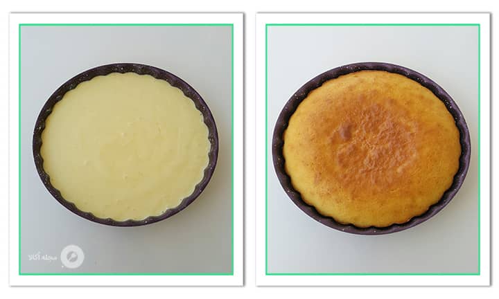 پخت کیک زعفران و گلاب برای کیک حلوا