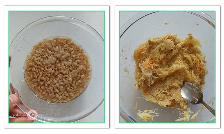 سویا را به مواد کتلت سویا اضافه کنید