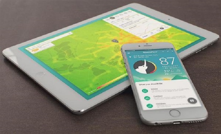 breezometer برای آلودگی هوا