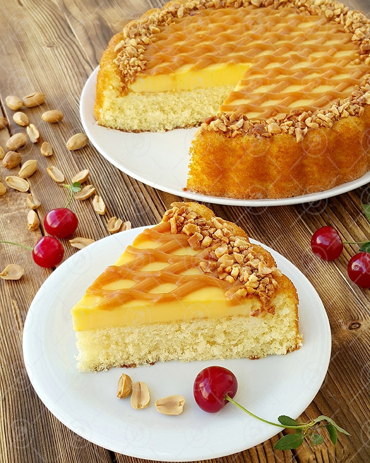 طرز تهیه کیک تارت کاراملی خوشمزه با تزیین جذاب