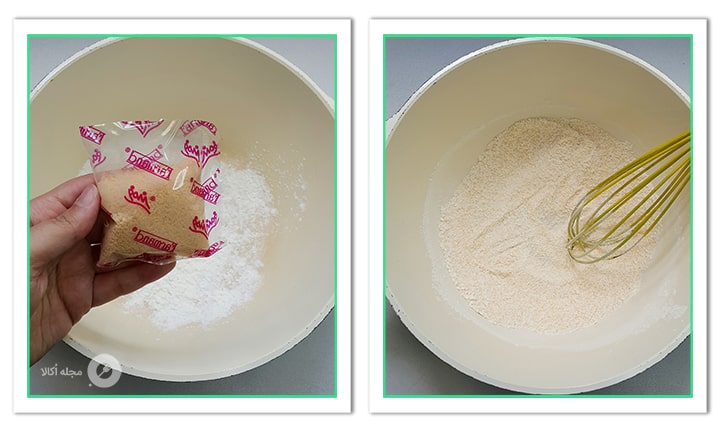 کارامل را به مواد پودینگ کاراملی اضافه کنید