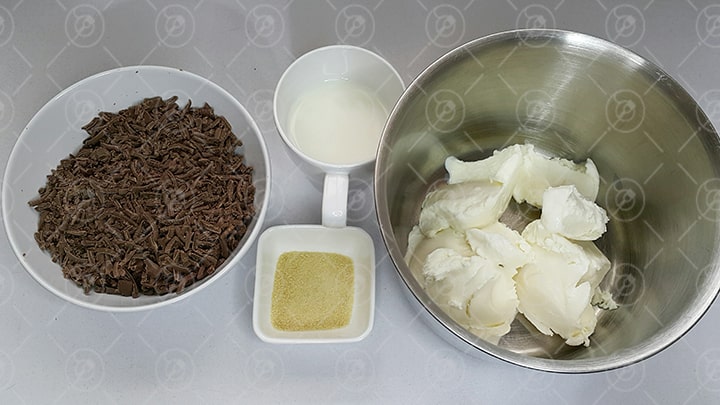 مواد لازم برای موس شکلاتی