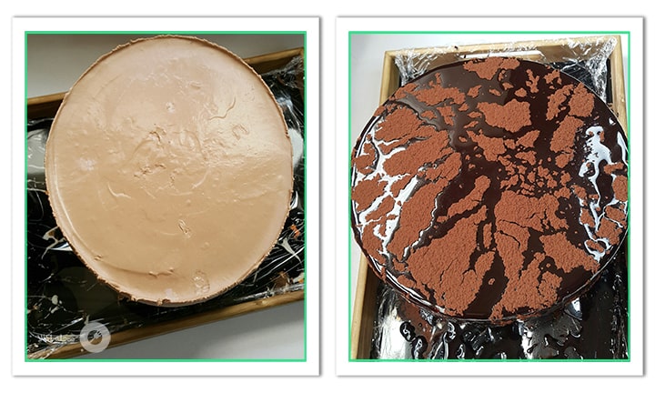 روش تزیین موس کیک شکلاتی کاراملی