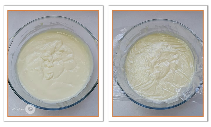 نایلون را روی کرم وانیلی بگذارید تا هوا نکشد نایلون را روی کرم وانیلی بگذارید تا هوا نکشد