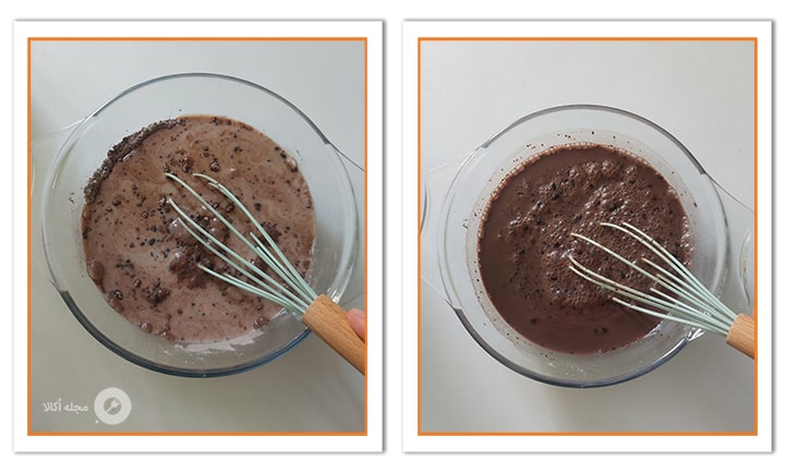 مواد شکلاتی را هم بزنید برای دسر سارماسی