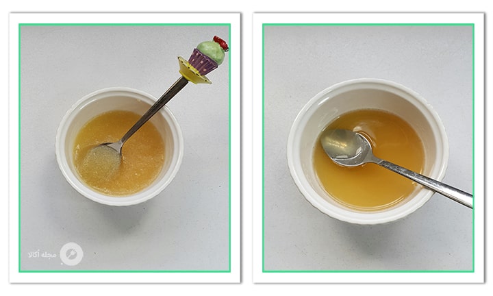 پودر ژلاتین را حرارت غیر مستقیم بن ماری کنید