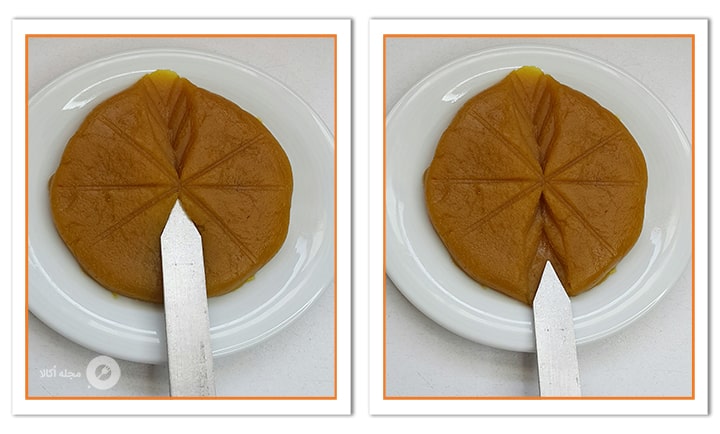 با سیخ کبابی حلوا را تزیین کنید