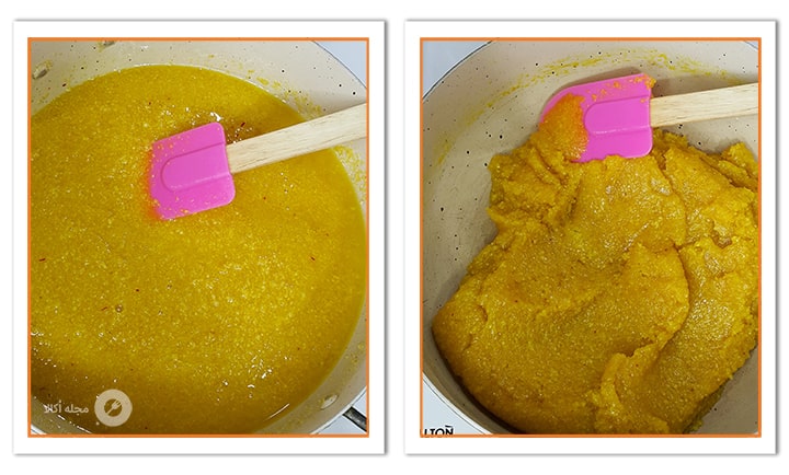 شربت باید کامل به خورد حلوای اوماج برود