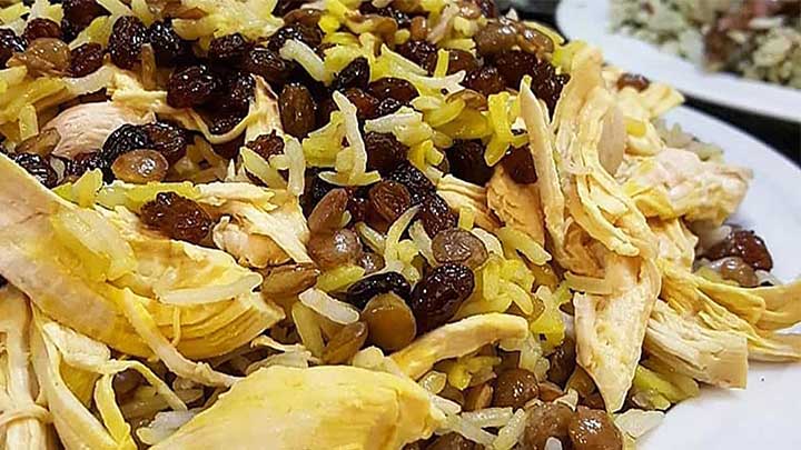 غذای ساده با مرغ ریش ریش