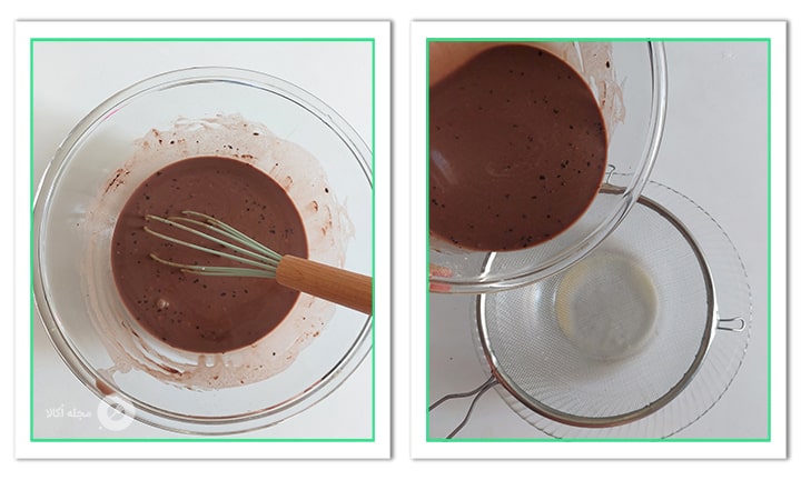 مواد کرپ رول خامه ای را از صافی عبور دهید