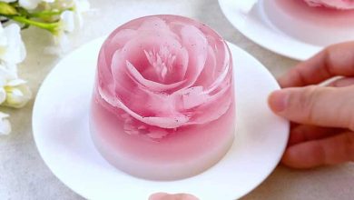 طرز تهیه ژله بستنی با طرح گل؛ مجلسی و جذاب