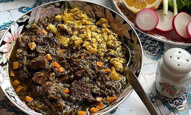 sfena saak طرز تهیه خورشت اسپناساک