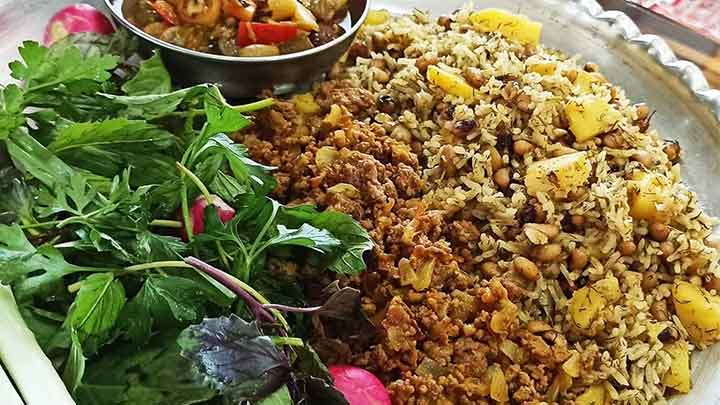طرز تهیه لوبیا پلو شیرازی
