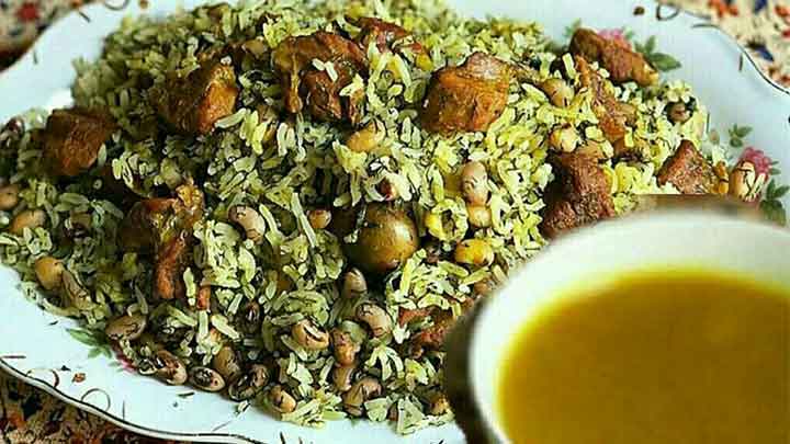  لوبیا پلو شیرازی