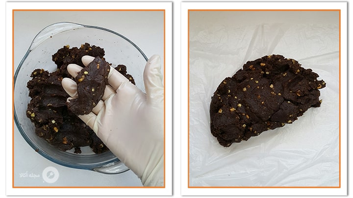 خمیر شیرینی پرسی را خوب ورز دهید خمیر شیرینی پرسی را خوب ورز دهید