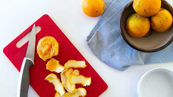 استفاده از خلال پوست پرتقال برای تهیه غذا استفاده از خلال پوست پرتقال برای تهیه غذا