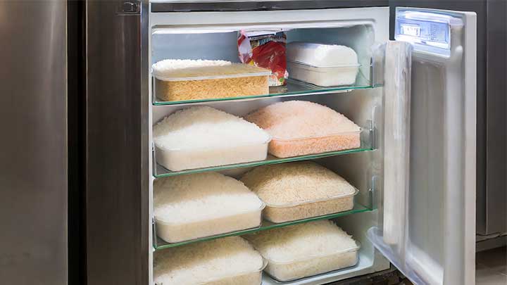 فریز کردن برنج پخته شده