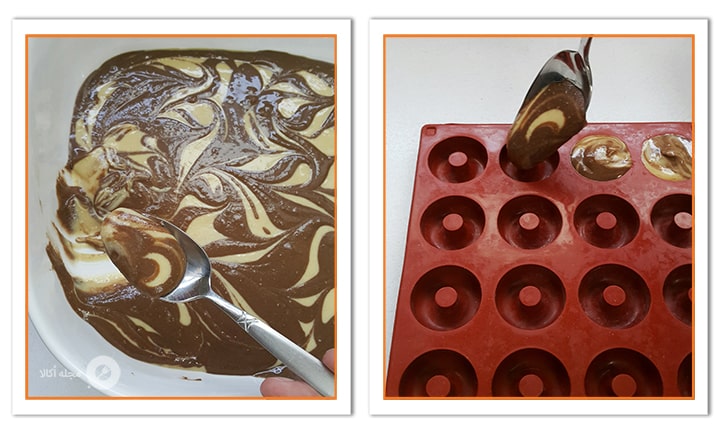 حلوای مرمری را در قالب بریزید برای بوتیکی کردن