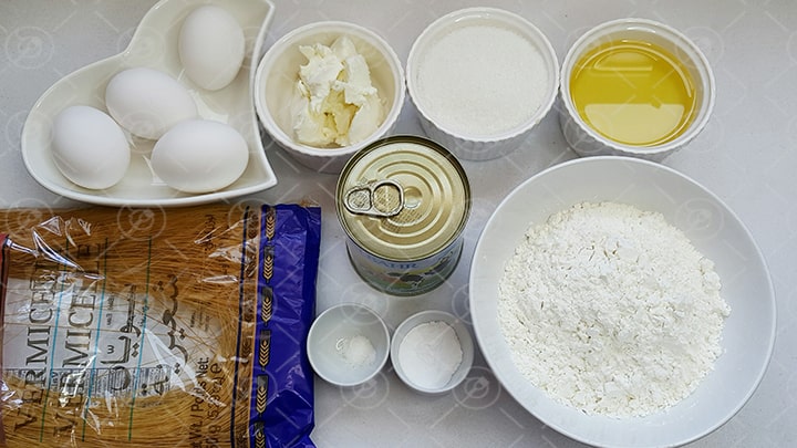 مواد لازم کیک شعریه