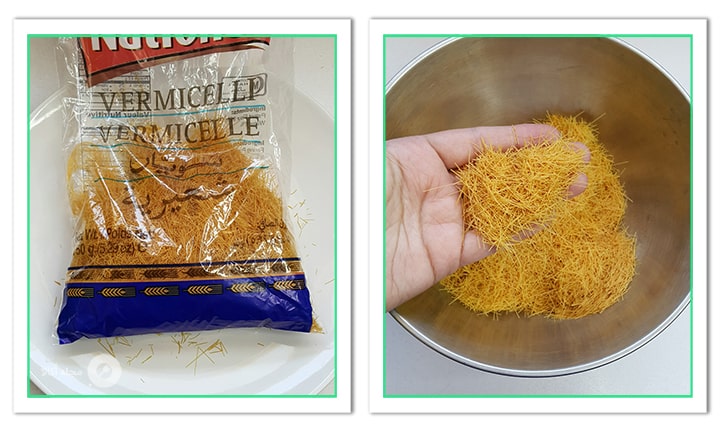 رشته شعریه را با دست کمی خرد کنید