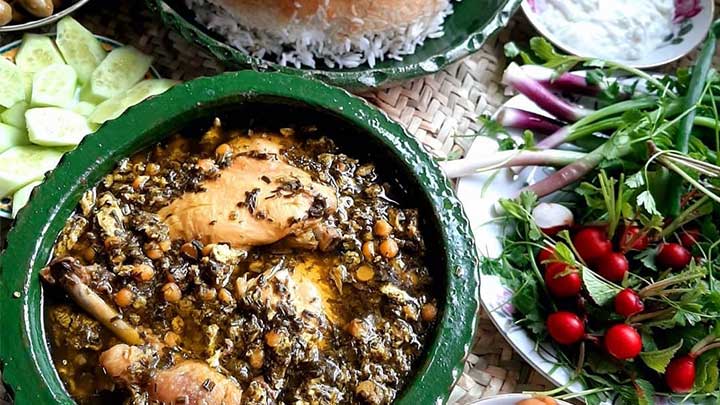 سیر قلیه گیلانی بدون لپه