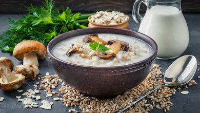 طرز تهیه سوپ جو پرک با قارچ و شیر؛ پیش غذای مجلسی