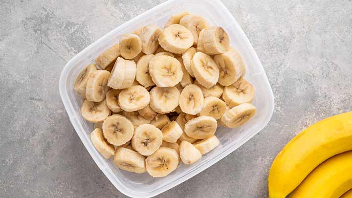 روش فریز کردن موز برش داده شده روش فریز کردن موز برش داده شده