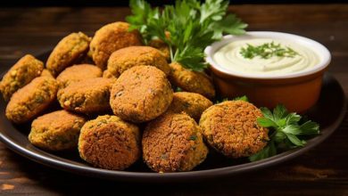 فلافل با قارچ و پنیر