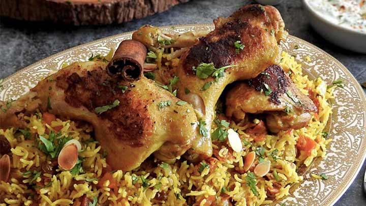 مراحل تهیه مجبوس با مرغ