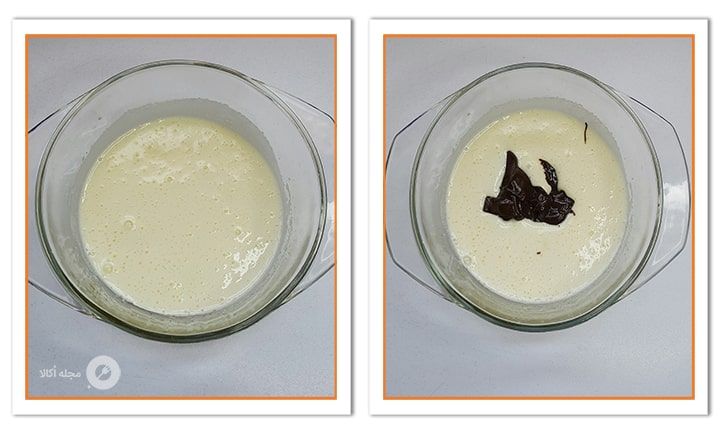 شکلات و کره آب شده را به مواد کوکی براونی ترک دار اضافه کنید