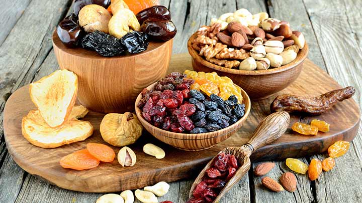 کالری انواع میوه خشک کالری انواع میوه خشک