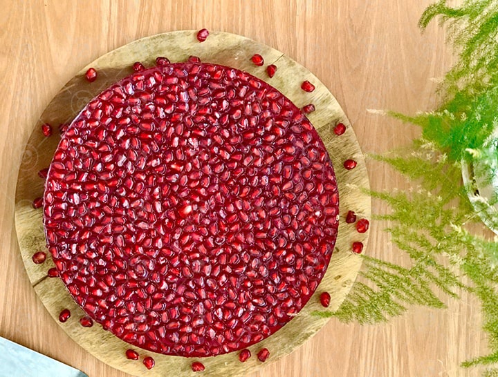 مراحل تهیه چیزکیک انار مراحل تهیه چیزکیک انار