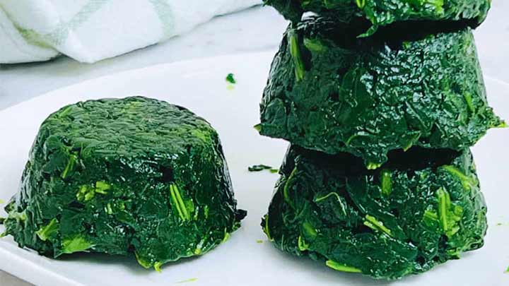 روش‌های یخ‌زدایی اسفناج پخته منجمد شده