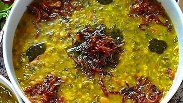 مراحل تهیه آش عدس ترش