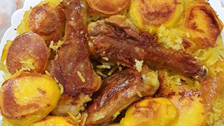 مراحل تهیه باسترما پلو اردبیلی