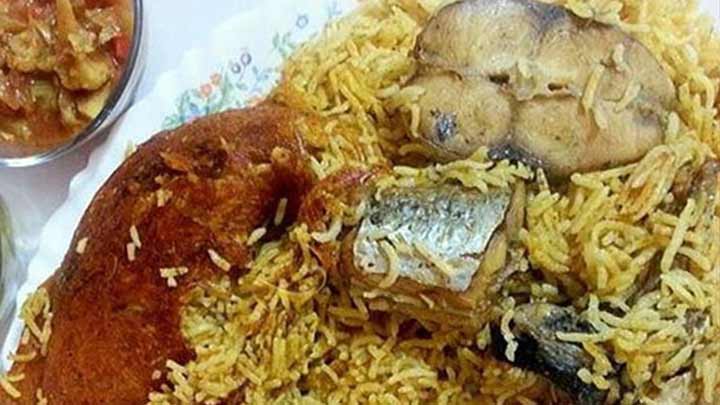 مراحل تهیه برنج دیشو با ماهی طلال