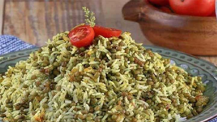 مراحل تهیه ماش پلو ساده