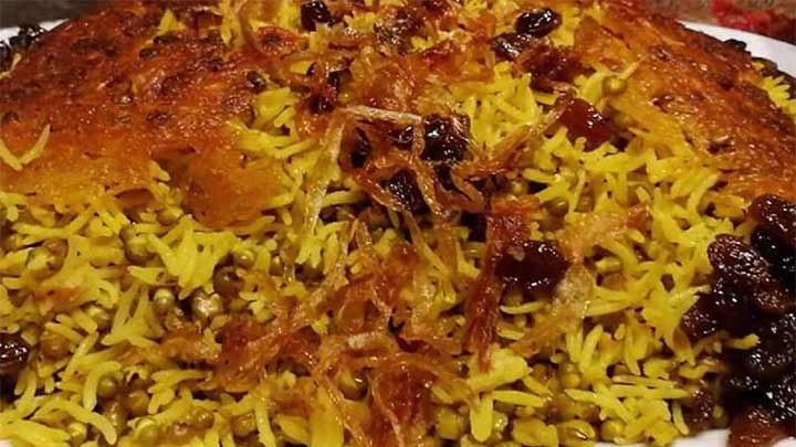 طرز تهیه ماش پلو با شوید خشک